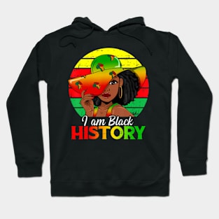 I Am Black History African American Black Pride Black Girls Hoodie